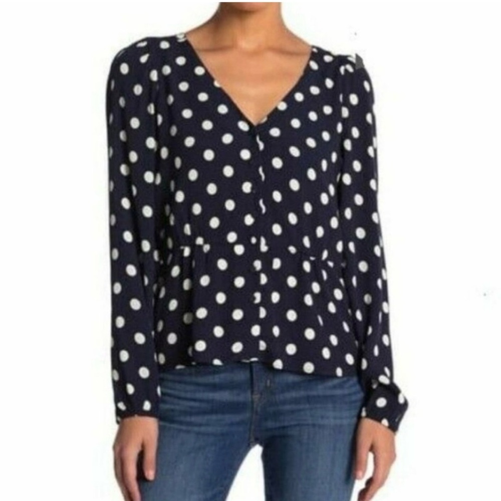 J. Crew Classic Polka Dot Blouse size 6
